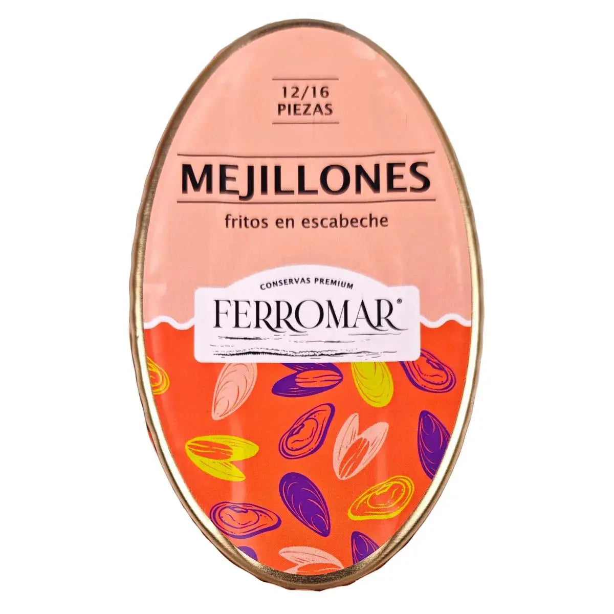 Mejillones en escabeche 12/16 pzas Grandes Conservas FerroMar